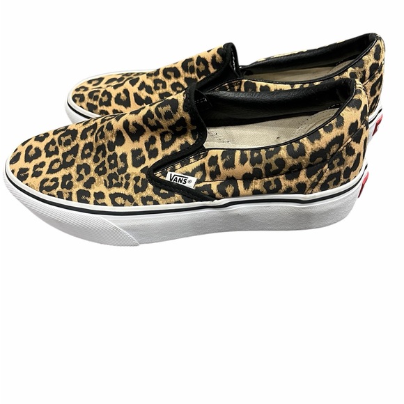 ‼️SOLD ‼️Vans Classic Slip-On Platform Leopard Print Sneakers - Picture 5 of 10